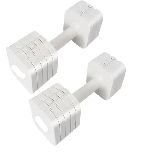 OZWYCY Dumbells Bodybuilding-Übungen, Verstellbare Hanteln for Damen, Fitness-Heimtrainingsgeräte, Verstellbare Hanteln Kurzhantel(White,10KG) von OZWYCY