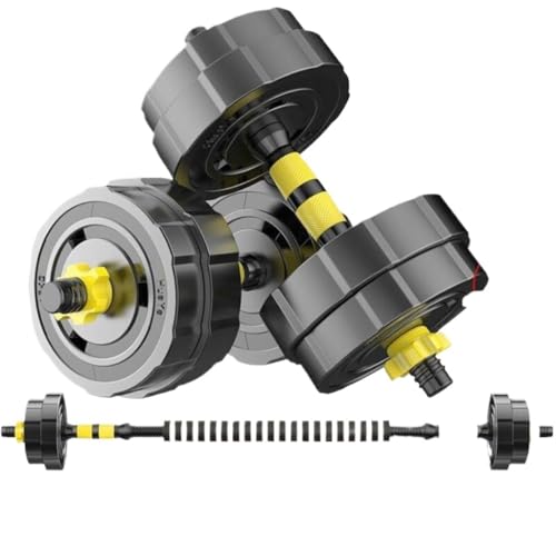 OZWYCY Dumbells Gummi-Hantel-Fitness-Heimausrüstung for Männer Und Frauen, Verstellbares Paar Armmuskel-Trainings-Langhantel-Set Kurzhantel(C,15KG) von OZWYCY