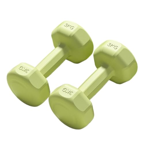 OZWYCY Dumbells Hantel Fitness Home Krafttraining Solide Getaucht Kunststoff Kettlebell Arm Muscle Gummi Beschichtet Hantel Kurzhantel(Green,6kg) von OZWYCY