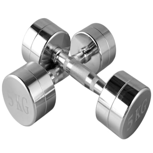 OZWYCY Dumbells Hanteln Aus Edelstahl, Galvanisiert, Hanteln Aus Reinem Stahl for Männer Und Frauen, 1–10 Kg, Fitness-Hanteln Kurzhantel(9kg) von OZWYCY