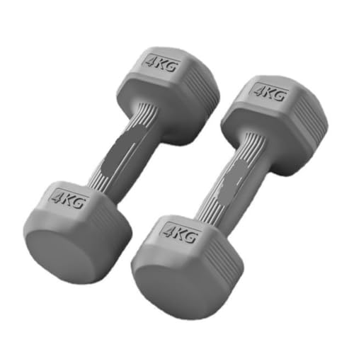 OZWYCY Dumbells Hanteln for Frauen Fitness Heimgeräte Yoga Frauen Kettlebell Hanteln Arm Muskeltraining Gummi Männer Kurzhantel(Gray,2kg) von OZWYCY