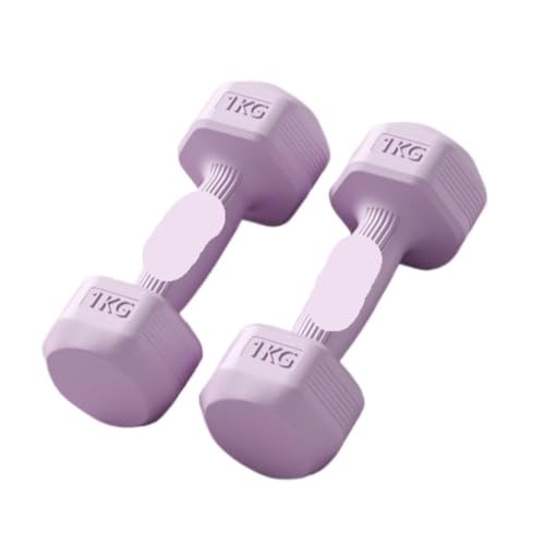 OZWYCY Dumbells Hanteln for Frauen Fitness Heimgeräte Yoga Frauen Kettlebell Hanteln Arm Muskeltraining Gummi Männer Kurzhantel(Purple,4kg) von OZWYCY