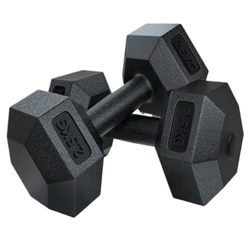 OZWYCY Dumbells Hanteln for Männer, Heimfitnessgeräte for Das Armtraining, EIN Paar Gummibeschichtete Sechseckige Hanteln Im Set Kurzhantel(3kg) von OZWYCY