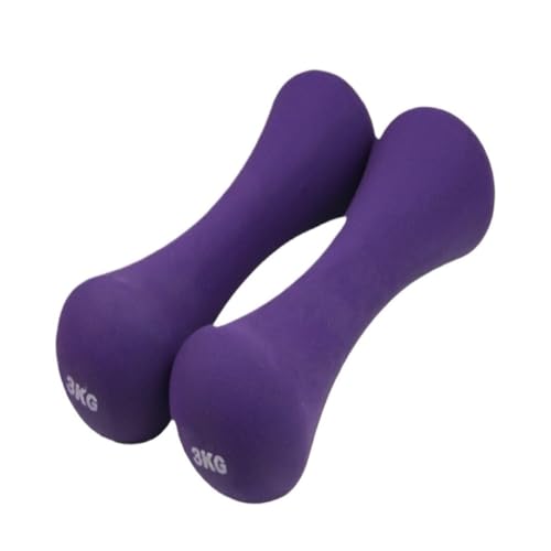 OZWYCY Dumbells Heimfitnessgeräte Knochenhanteln for Frauen, Sprungübungen, Schlankheitsarme, Yoga, Fitnesshanteln Kurzhantel(Purple,2kg) von OZWYCY