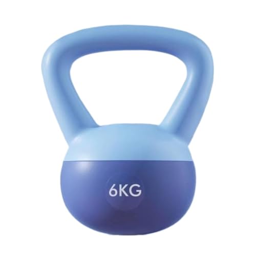 OZWYCY Dumbells Kettlebell Mit Weicher Unterseite, Fitness, Schlanke Armtraining, Gesäßausrüstung, Kettlebell, Hantel, Gesäß, Kettlebell Kurzhantel(Blue,6kg) von OZWYCY