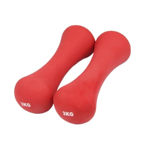 OZWYCY Dumbells Kleine Hanteln Aus Kunststoffknochen for Frauen for Aerobic, Um Die Arme Zu Verdünnen, Yoga-Fitnesshanteln, Fitnessgeräte Kurzhantel(Red,3KG) von OZWYCY