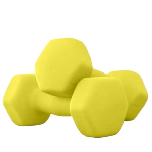 OZWYCY Dumbells Kleine Hanteln Aus Mattiertem Kunststoff, Yoga-Fitnessgeräte for Männer, EIN Paar Sechseckige Hanteln for Armübungen Kurzhantel(Yellow,6kg) von OZWYCY