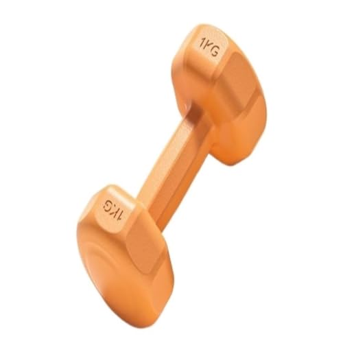 OZWYCY Dumbells Kombi-Trainingsgeräte-Set, Heimausrüstung, Gummi, Damen-Fitnesstasche, Hanteln, Heimgebrauch for Männer Kurzhantel(Orange,2kg) von OZWYCY