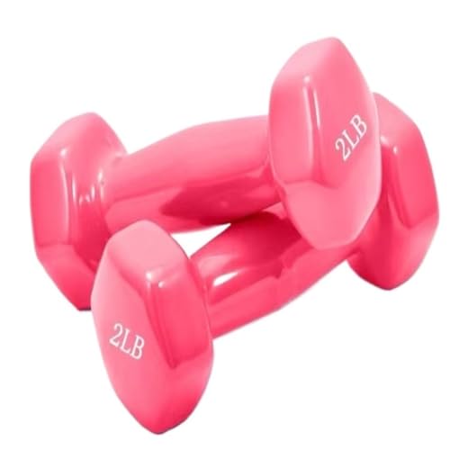 OZWYCY Dumbells Paar Hanteln for Muskeltraining und Training, Heimfitnessgerät for Anfänger und Profis Kurzhantel(Pink,2kg) von OZWYCY