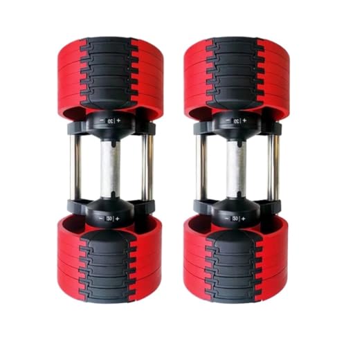 OZWYCY Dumbells Passen Sie Die Armstärke des Herren-Fitness-Heimtrainings Automatisch In Einer Sekunde An, Abnehmbare, Verstellbare Hanteln Kurzhantel(Red,20kg) von OZWYCY