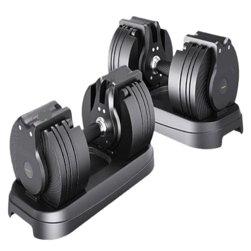 OZWYCY Dumbells Verstellbares Gewicht, Herren- Und Damenhanteln, Heimfitnessgeräte, Intelligente, Schnell Verstellbare Hanteln Kurzhantel(65lb) von OZWYCY