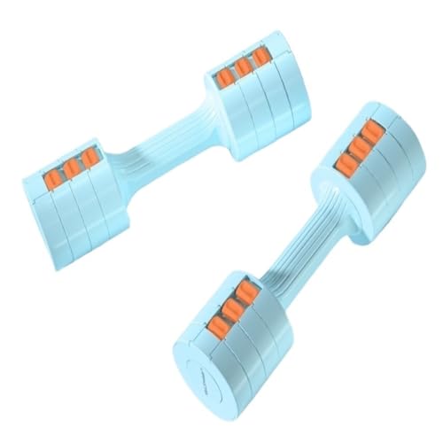 OZWYCY Dumbells Verstellbares Hantel-Set for Damen Und Herren, Freihantel-Set, 2er-Hantel-Set for Heim-Fitnessgeräte, Krafttraining Kurzhantel(Blue) von OZWYCY