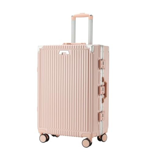 OZWYCY Rollkoffer 20-Zoll-Trolley-Koffer for Männer Und Frauen, 24-Zoll-Geschenk-Trolley-Koffer, Business-Boarding-Koffer Reisekoffer(Pink,22in) von OZWYCY