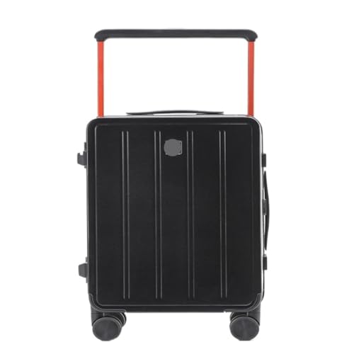 OZWYCY Rollkoffer Breiter Trolley, Aluminiumrahmen, Koffer, Multifunktions-Getränkehalter, Ladekoffer, Universalrad Reisekoffer(Noir,24in) von OZWYCY