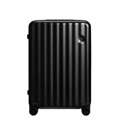 OZWYCY Rollkoffer Breiter Trolley-Koffer, Universal-Rollenkoffer, Flacher Boden, Trolley-Koffer for Männer Und Frauen, Code-Koffer Reisekoffer(Black,20in) von OZWYCY