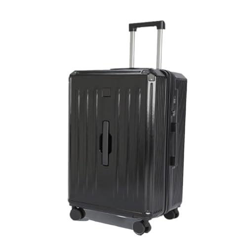 OZWYCY Rollkoffer Extra große Kapazität, verdickter, modischer Gepäck-Reißverschluss, 24-Zoll-Sport-Trolley, geräuschlos, Universalräder Reisekoffer(Black) von OZWYCY