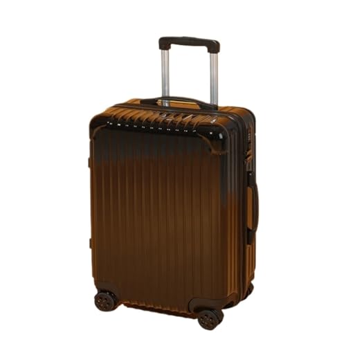 OZWYCY Rollkoffer Flacher Passwort-Koffer, 20-Zoll-Boarding-Koffer, Universal-Rollen-Trolley-Koffer, Bonbonfarbener Koffer Reisekoffer(Noir,26in) von OZWYCY