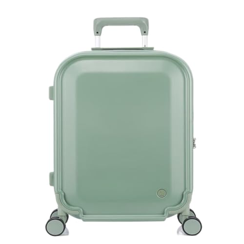 OZWYCY Rollkoffer Gepäck, Aluminiumrahmen, Metallecke, Universalrad, Passwort, robuster und langlebiger Koffer for Herren und Damen Reisekoffer(Green,20IN) von OZWYCY