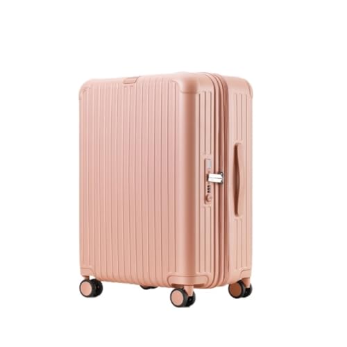 OZWYCY Rollkoffer Gepäck, erweiterbarer Koffer, Trolley-Koffer for Herren und Damen, Boarding-Koffer, Lederkoffer Reisekoffer(Pink,20) von OZWYCY