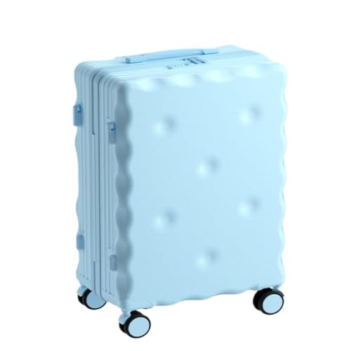 OZWYCY Rollkoffer Gepäck 20-Zoll-Boarding-Koffer for Männer und Frauen Kleiner Leichter Koffer Leiser Koffer Koffer Reisekoffer(Blue,22in) von OZWYCY