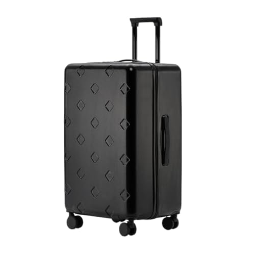 OZWYCY Rollkoffer Gepäck Damen Trolley Case Herren 24 Zoll Student Code Gepäck Lederkoffer 20 Zoll Boarding Case Reisekoffer(Black,22in) von OZWYCY