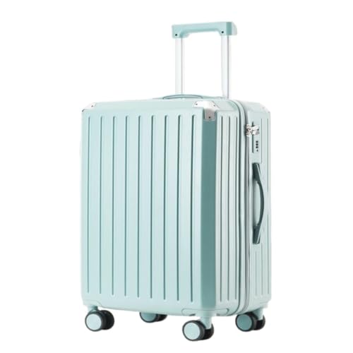 OZWYCY Rollkoffer Gepäck Neue Herren- Und Damenkoffer, Wiederaufladbare Boarding-Trolley-Koffer, Ultraleichte Passwort-Koffer Reisekoffer(Green,24in) von OZWYCY