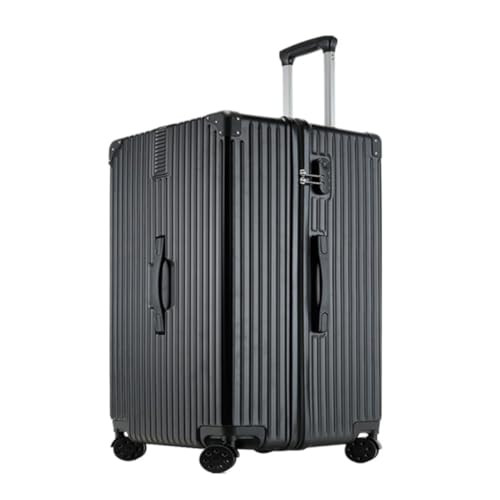 OZWYCY Rollkoffer Gepäck Universal Wheel Trolley Case Passwortkoffer Lederkoffer Gepäck Handgepäck Reisekoffer Reisekoffer(Black) von OZWYCY