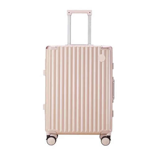 OZWYCY Rollkoffer Gepäck Wasserdicht Universal Rad Muster Aluminium Rahmen Trolley Modische Gepäck Passwort Box Reisekoffer(Gold,20in) von OZWYCY