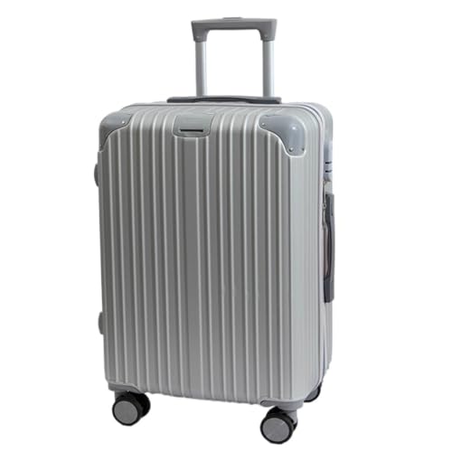 OZWYCY Rollkoffer Gepäckkoffer Mit Universalrädern, Trolley-Koffer, Passwortbox for Herren, Mode-Geschenkbox for Damen Reisekoffer(Silver,24in) von OZWYCY