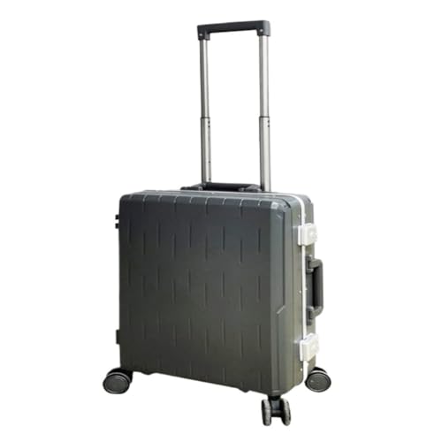 OZWYCY Rollkoffer Gepäckkoffer for Männer Und Frauen, 24-Zoll-Boarding-Code-Box-Trolley, Aluminiumrahmen, Seitenhaken-Koffer Reisekoffer(Gray,28in) von OZWYCY