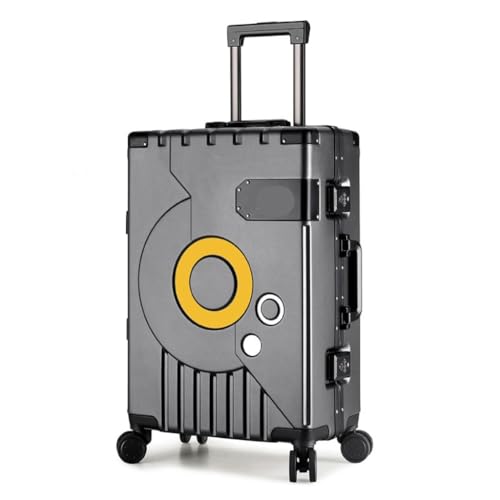 OZWYCY Rollkoffer Herren- und Damenkoffer, Ins-Trolley-Koffer, Universal-Rad-Boarding-Koffer, Gepäck, Passwort, Ledertasche Reisekoffer(Gray,20in) von OZWYCY