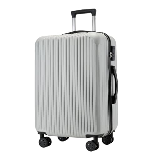 OZWYCY Rollkoffer Modischer Reißverschluss-Koffer, 22-Zoll-Trolley, Universal-Rollen-Boarding-Code-Box, Koffer mit großer Kapazität Reisekoffer(White) von OZWYCY