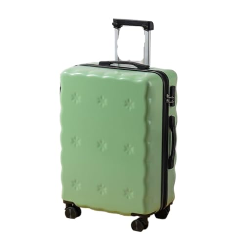 OZWYCY Rollkoffer Multifunktionaler Gepäck-Trolley, Doppelschichtig, Explosionsgeschützt, Robust Und Langlebig, Geräuschloses Passwortfeld Reisekoffer(Green,20in) von OZWYCY