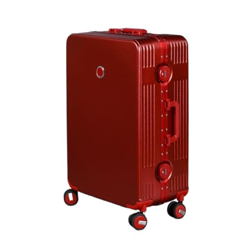 OZWYCY Rollkoffer Robuster und langlebiger Trolley-Koffer for männliche Studenten, Universal-Rollenkoffer, Passwort-Koffer mit großer Kapazität Reisekoffer(Red) von OZWYCY