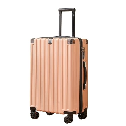 OZWYCY Rollkoffer Roher Trolley-Koffer, robuster und langlebiger Koffer, kratzfester Universal-Rad-20-Zoll-26-Zoll-Passwort-Koffer Reisekoffer(Pink,20in) von OZWYCY