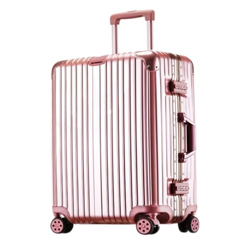 OZWYCY Rollkoffer Trolley-Koffer, Universal-Rollenkoffer, Herren- und Damenkoffer, Passwortbox-Koffer, Koffer Reisekoffer(Pink,24in) von OZWYCY