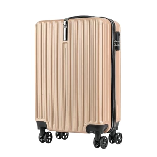 OZWYCY Rollkoffer Trolley-Koffer 20 Zoll for Damen und Herren, Universalräder, wasserabweisender Koffer, Passwort-Koffer Reisekoffer(Gold) von OZWYCY