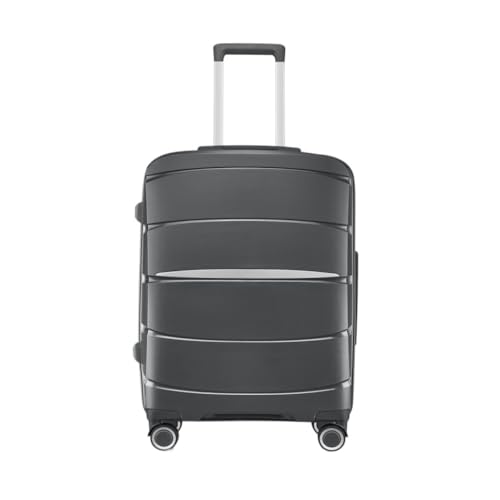 OZWYCY Rollkoffer Trolley-Koffer mit Aluminiumrahmen, Universalräder, 24-Zoll-Trolley-Koffer, 26-Zoll-Koffer for Männer und Frauen Reisekoffer(Gray,20IN) von OZWYCY