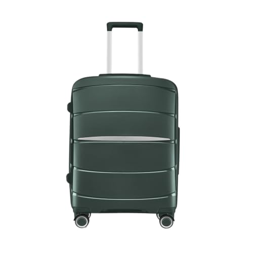 OZWYCY Rollkoffer Trolley-Koffer mit Aluminiumrahmen, Universalräder, 24-Zoll-Trolley-Koffer, 26-Zoll-Koffer for Männer und Frauen Reisekoffer(Green,28IN) von OZWYCY