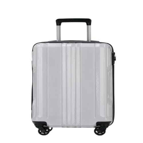 OZWYCY Rollkoffer Ultraleichter Koffer aus Polycarbonat-Aluminiumfaser, geräuschloser Universal-Rollen-Trolley-Koffer for Männer und Frauen Reisekoffer(White,B) von OZWYCY