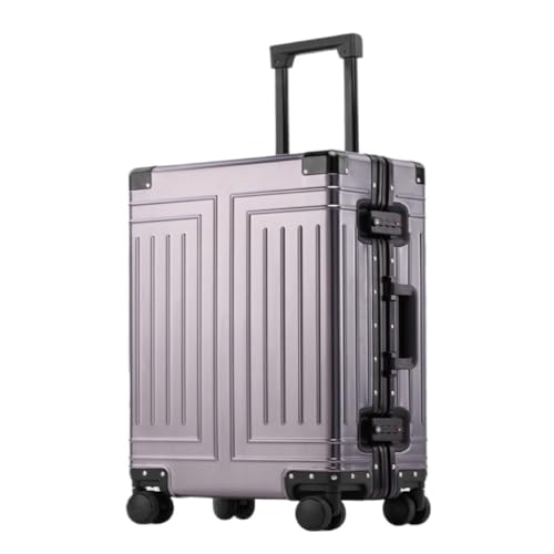 OZWYCY Rollkoffer Vollaluminium-Koffer Aus Magnesiumlegierung, Trolley-Koffer for Herren, Universal-Rad-Koffer, Tasche, Passwort-Boarding-Koffer Reisekoffer(Gray,24in) von OZWYCY