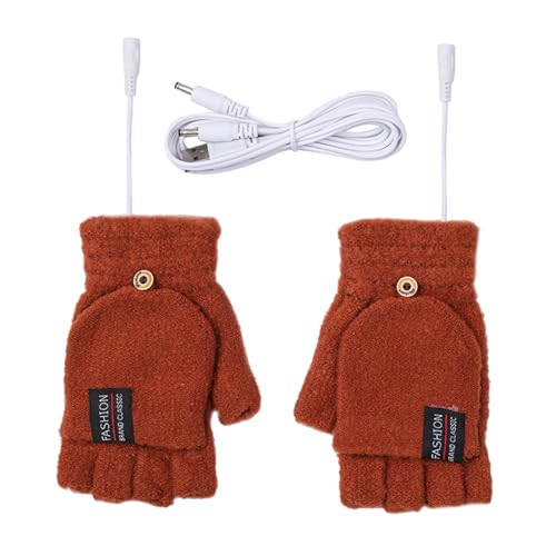 Oadnijuie Umwandelbarer Handschuh Kalter Winter Halber Finger Warm USB Geschenk von Oadnijuie