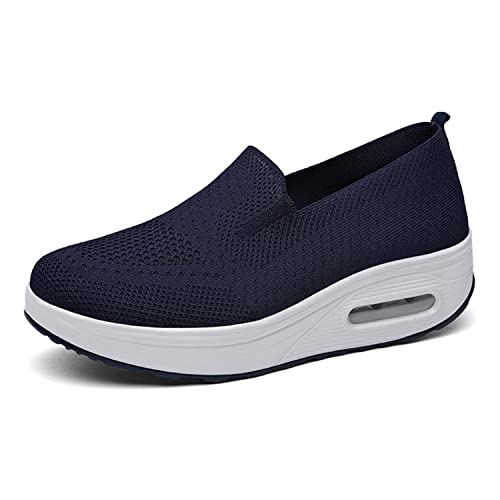 Oaiyeie Orthopädische Turnschuhe für Damen, Mesh-Up-Stretch-Plateau-Turnschuhe, Orthopädische Stretch-Schuhe für Damen-Bogenunterstützung (Blue,37) von Oaiyeie