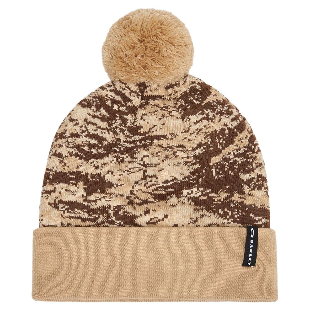 Oakley Apparel Printed Pom Beanie Beige  Frau von Oakley Apparel