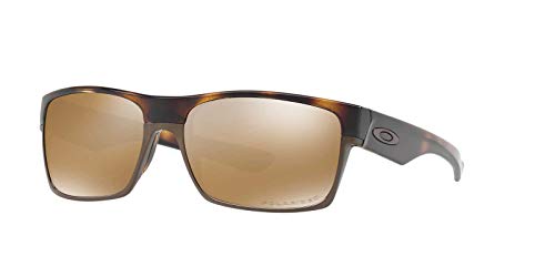 Oakley Herren Twoface Rechteckig Sonnenbrille, Brown/Tungsten Iridium Polarized (S3) von Oakley