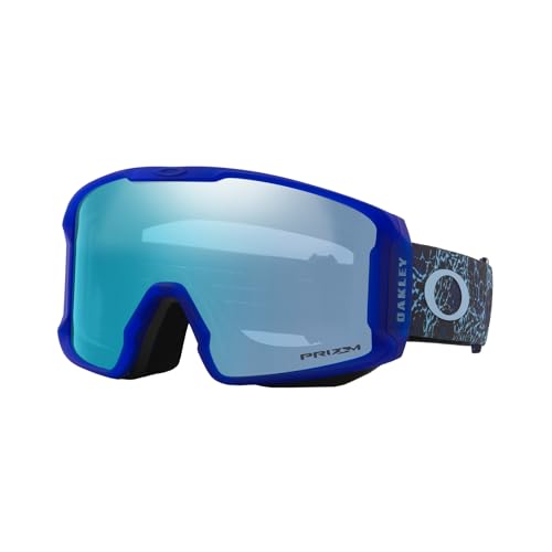 Oakley Line Miner M OO7093 Crystal Blue Cell/Prizm Snow Sapphire Iridium Skibrille für Herren und Damen + Paket mit Designer-iWear Brillen-Set von Oakley