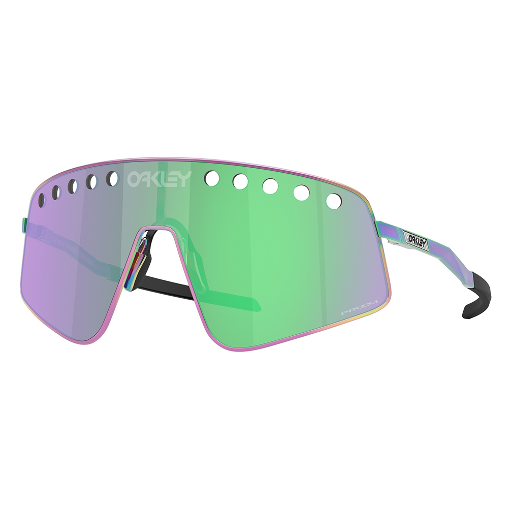 Oakley Sutro Ti Sweep Sunglasses Durchsichtig Prizm Road Jade/CAT3 von Oakley