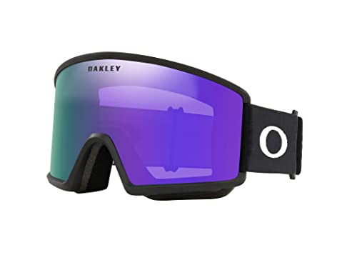 Oakley Target Line M OO7121 Iridium-Skibrille für Herren und Damen, mattschwarz/violett, inkl. Designer-Brillen-Set von Oakley