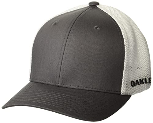 Oakley Unisex – Erwachsene Golf Cresting Trucker Mütze, Geschmiedetes Eisen/Weiß, X-Large von Oakley