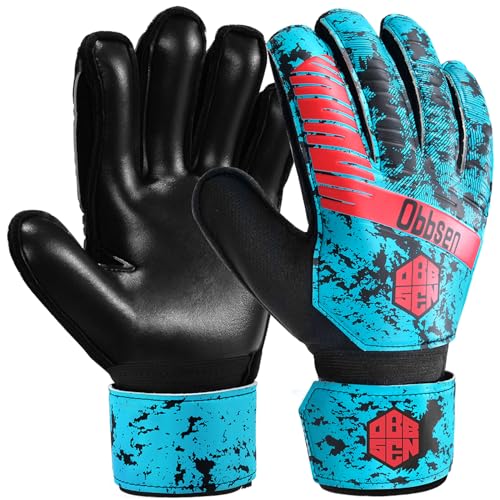 Obbsen Torwarthandschuhe für Kinder, Jugendliche und Erwachsene mit Fingersave-Schutz, Fußball Handschuhe Torwart fur Herren und Damen, Fussball Tormann Handschuhe die Starkem Grip Obbsen Torwarthandschuhe für Kinder, Jugendliche und Erwachsene mit Fingersave-Schutz, Fußball Handschuhe Torwart fur Herren und Damen, Fussball Tormann Handschuhe die Starkem Grip von Obbsen